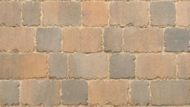 Applesby Driveway Block Paving swatch in Burnt Ochre