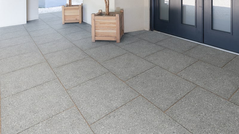 Stonemarket Textured Utility paving in charcoal